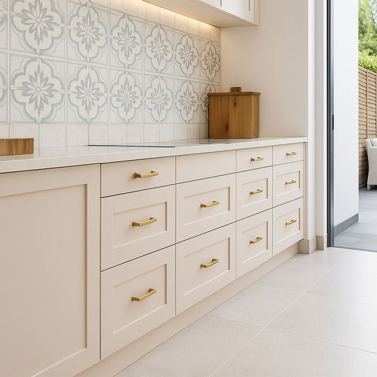 Kitchen Drawer Fronts, Shaker Style in Dusk Pink