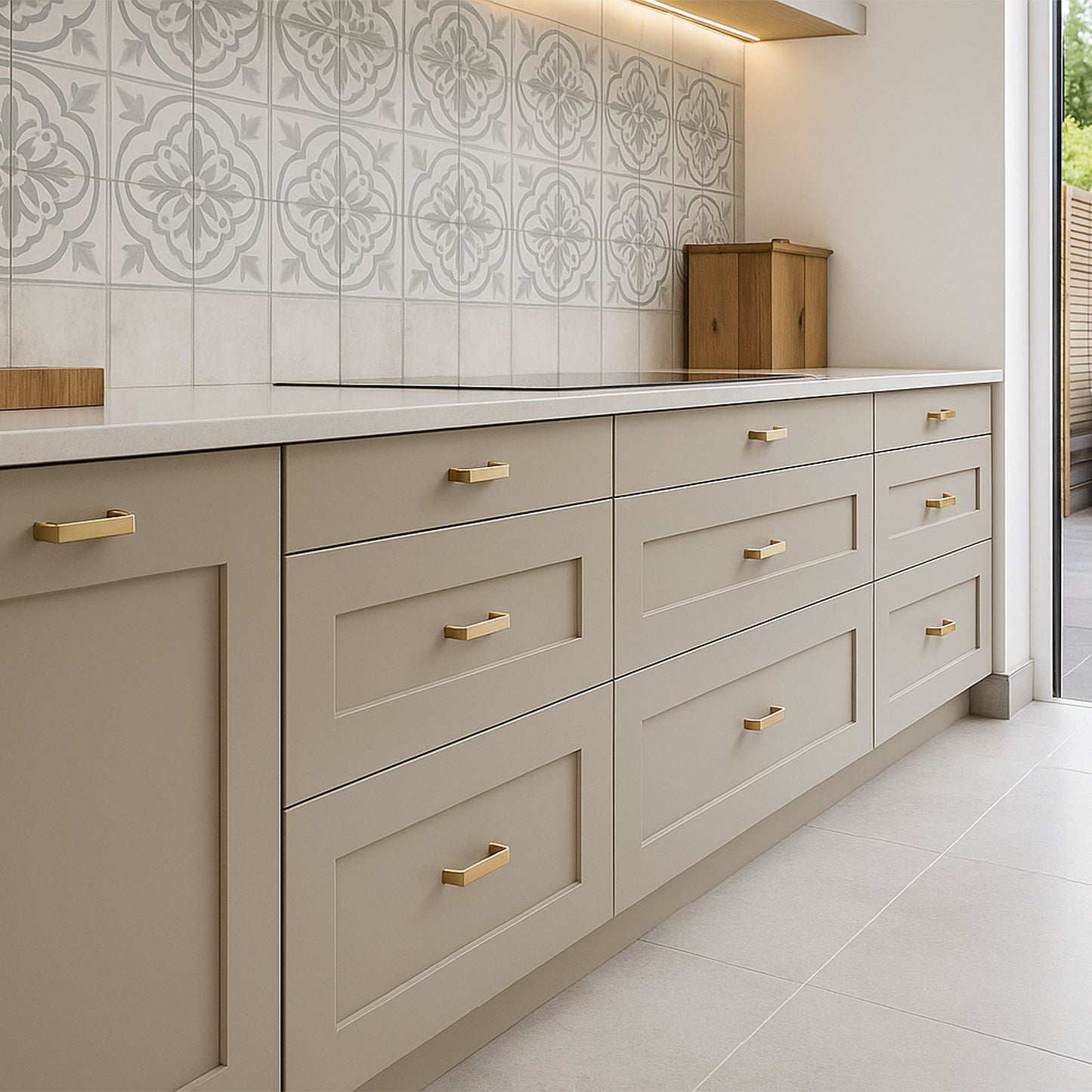 Kitchen Drawer Fronts, Shaker Style in Fossil
