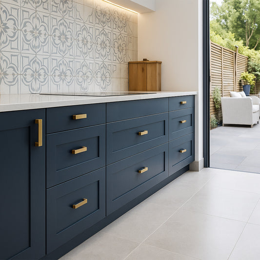Kitchen Drawer Fronts, Shaker Style in Norfolk Blue