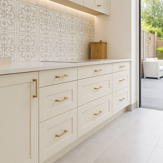 Kitchen Drawer Fronts, Shaker Style in Strong White