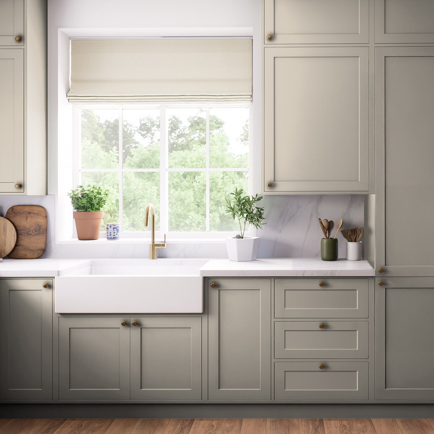 Kitchen Larder Doors, Shaker Style in Elephant Grey