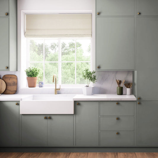 Kitchen Highline & Medium Wall Doors, Flat Slab in Mountain Haze