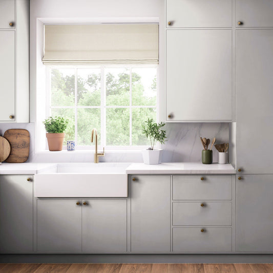 Kitchen Tall Wall Doors, Flat Slab in Pavillion Grey