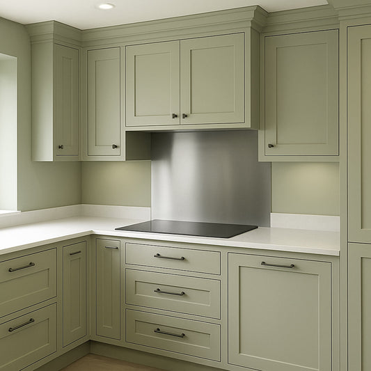 Kitchen Pan Drawer & Extractor Doors, Shaker Style in Spring Green