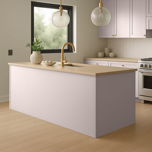 Kitchen End Panels in Dusk Pink
