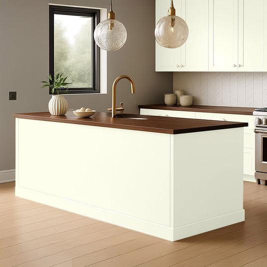 Kitchen End Panels in Pointing White