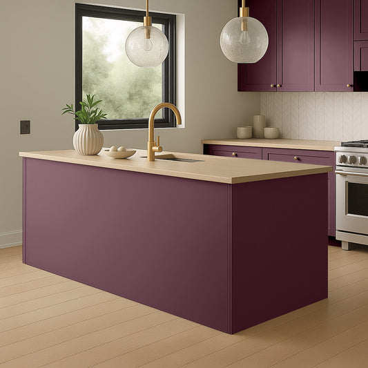 Kitchen End Panels in Sloe Berry