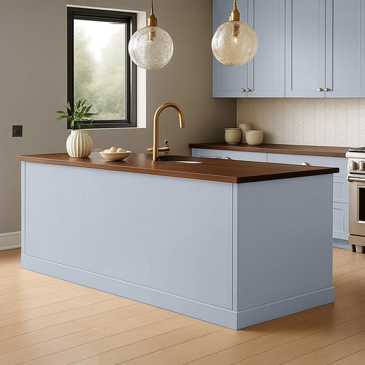 Kitchen End Panels in Watervliet Blue