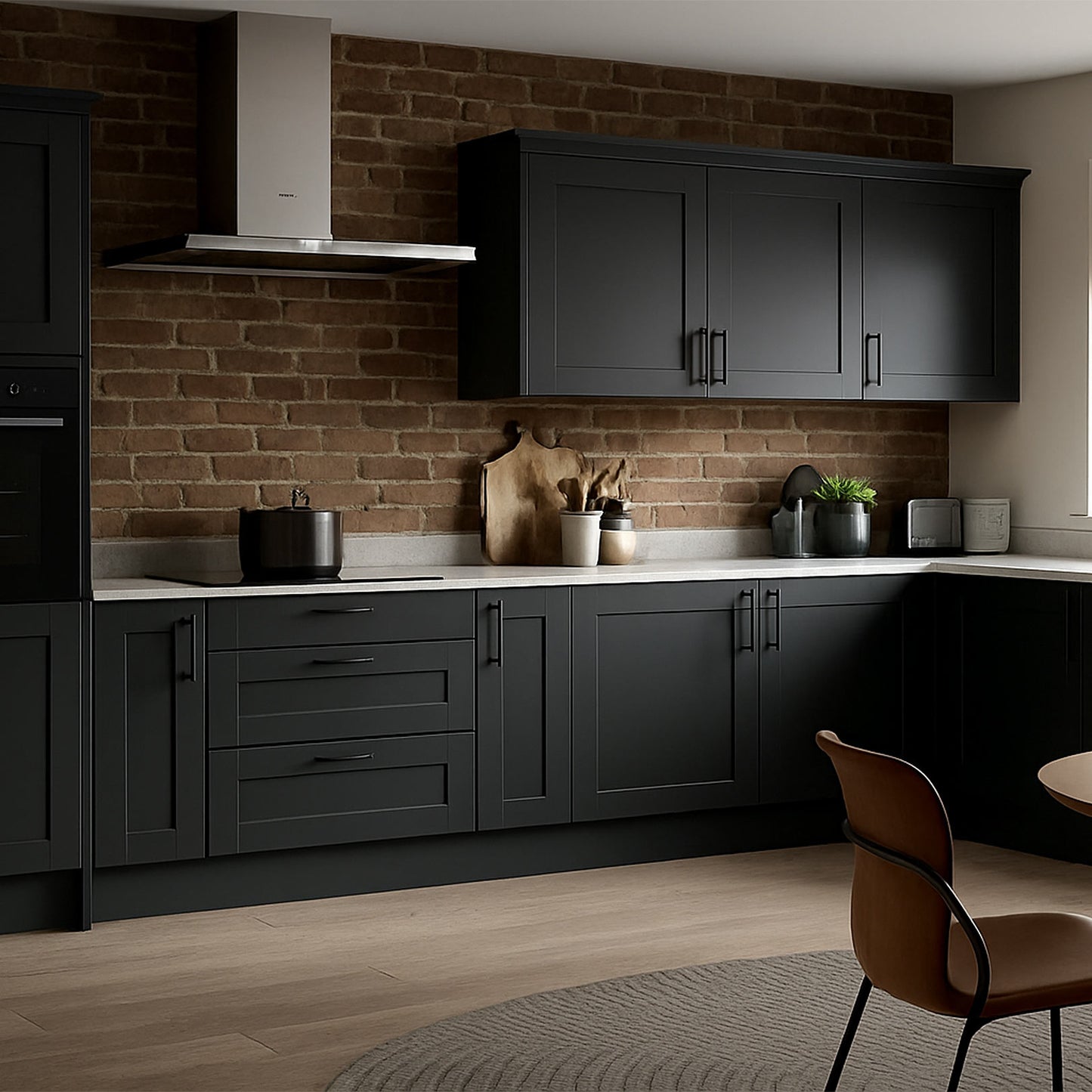 Kitchen Drawer Fronts, Shaker Style in Black Blue