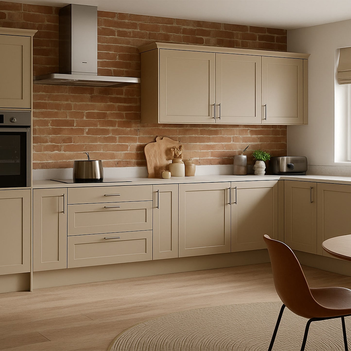 Kitchen Drawer Fronts, Shaker Style in Coastal Fog
