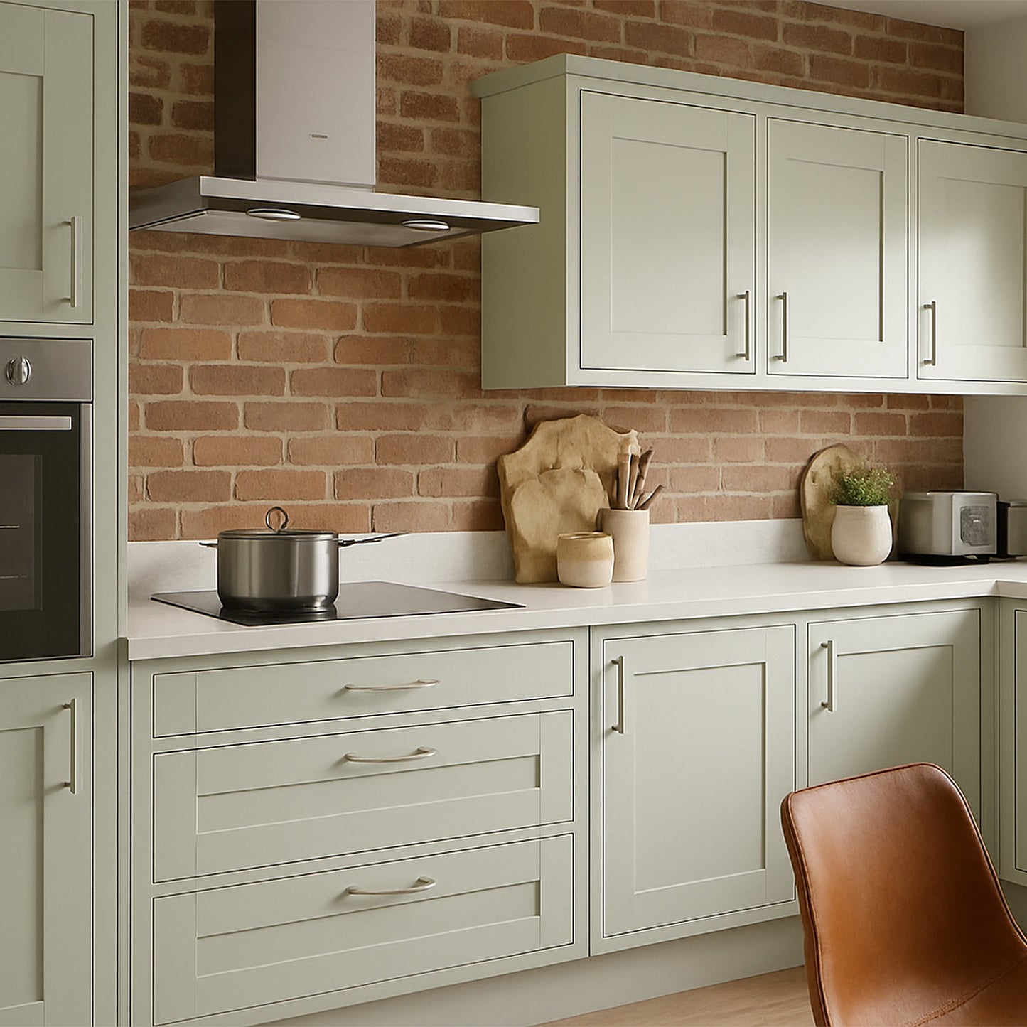 Kitchen Drawer Fronts, Shaker Style in Green Grey