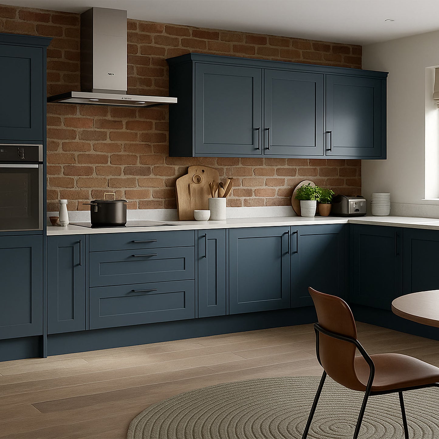 Kitchen Drawer Fronts, Shaker Style in Midnight Blue