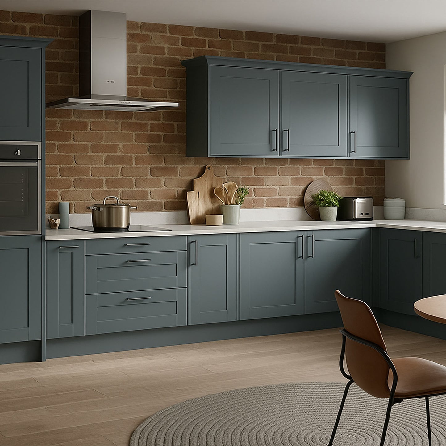 Kitchen Drawer Fronts, Shaker Style in Ocean Teal