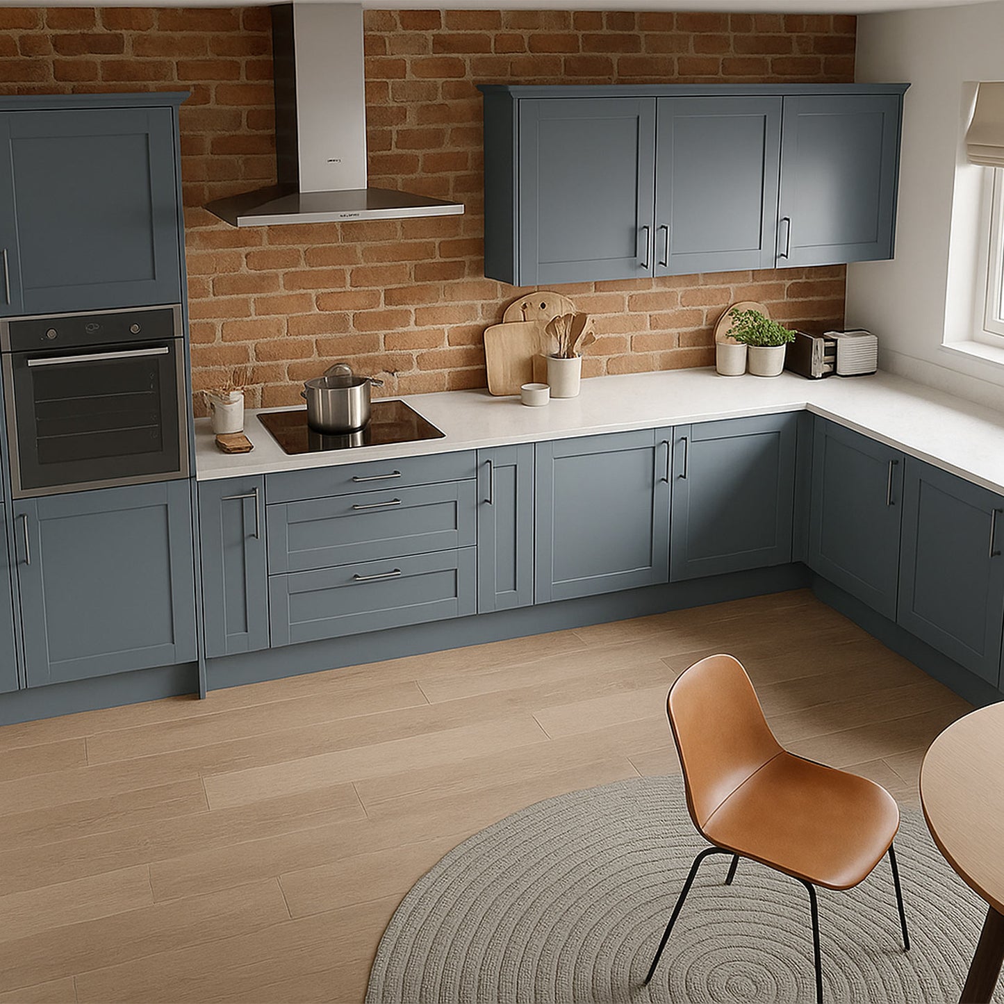 Kitchen Drawer Fronts, Shaker Style in Watervliet Blue