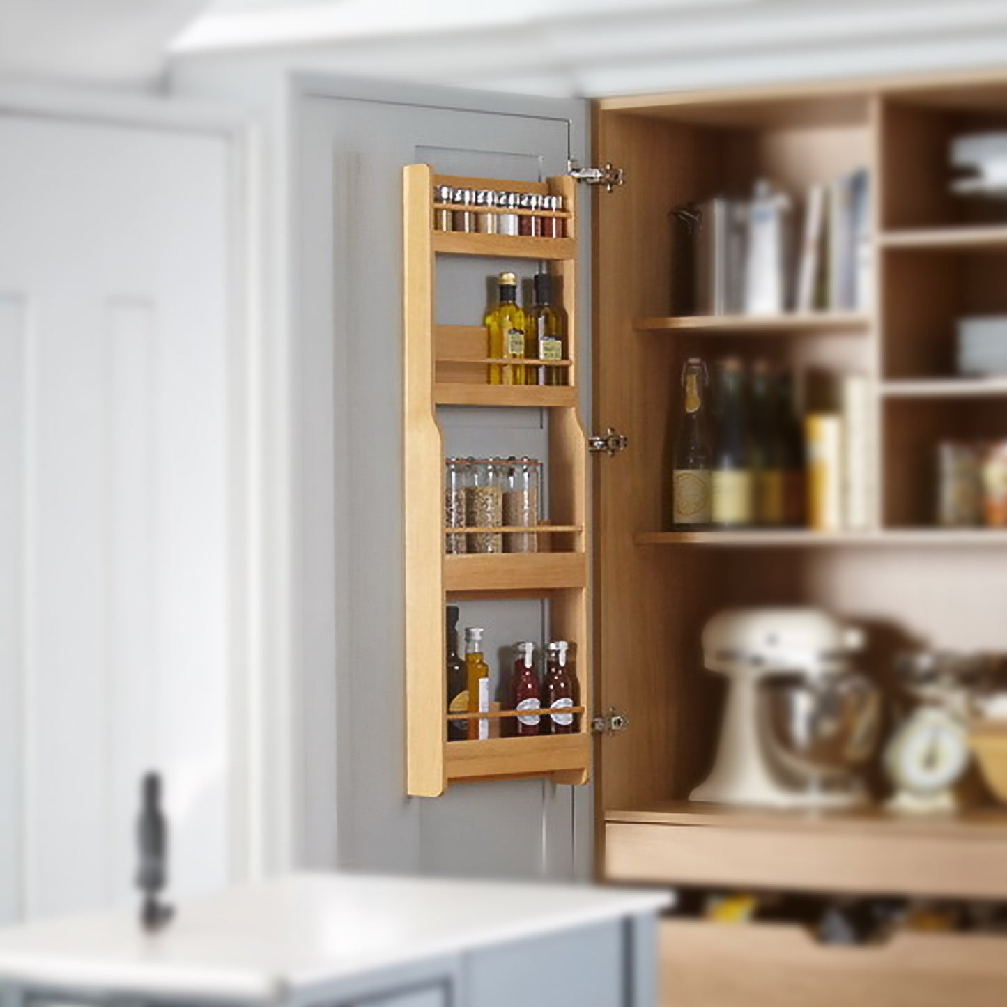 Storage Rack - Solid Oak – Door-Mounted 1000mm