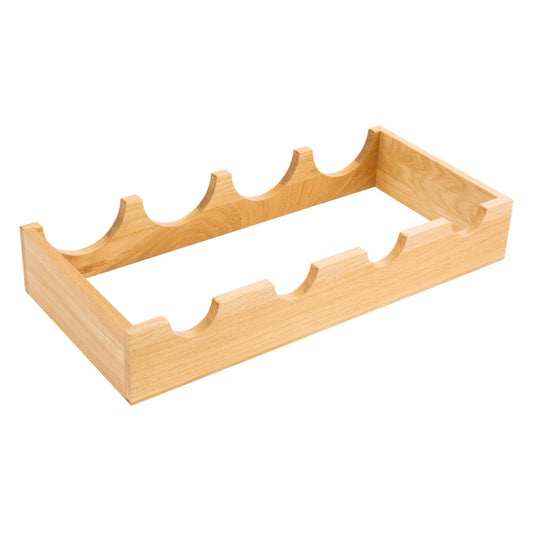 Solid Oak Wine Rack – 4 Bottle Holder
