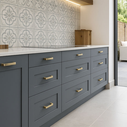 Kitchen Drawer Fronts, Shaker Style in Fishing Lead