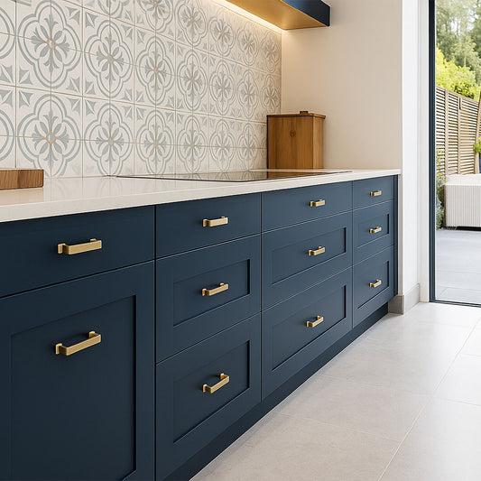 Kitchen Drawer Fronts, Shaker Style in Midnight Blue