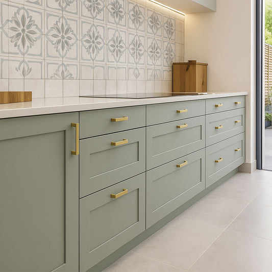Kitchen Drawer Fronts, Shaker Style in Mountain Haze