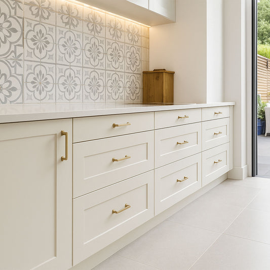 Kitchen Drawer Fronts, Shaker Style in Pointing White