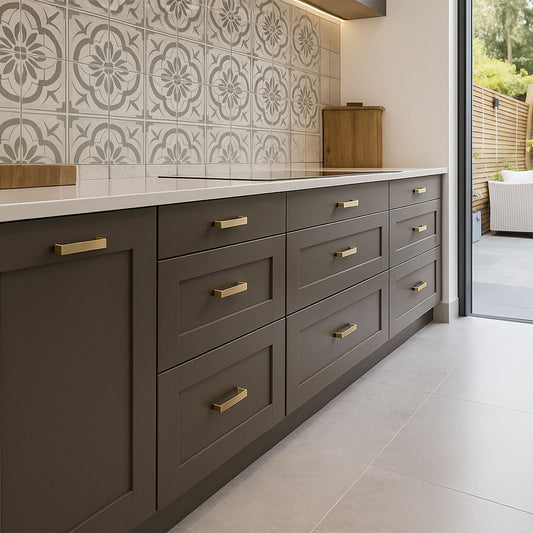 Kitchen Drawer Fronts, Shaker Style in Puce