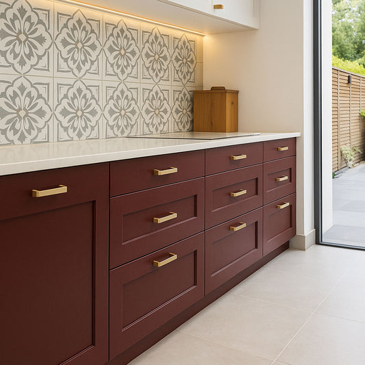Kitchen Drawer Fronts, Shaker Style in Sloe Berry