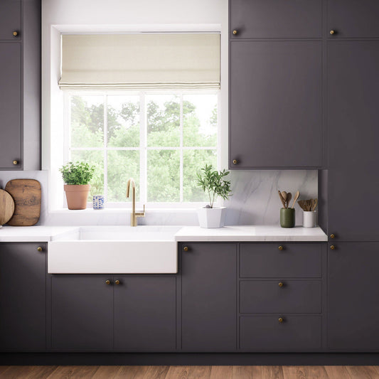 Kitchen Drawer Fronts, Flat Slab in Graphite