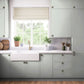 Kitchen Drawerline & Low Wall Doors, Flat Slab in Green Grey