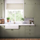 Kitchen Drawerline & Low Wall Doors, Flat Slab in Moss Green