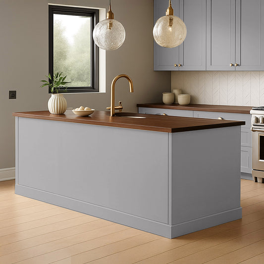 Kitchen End Panels in Mole Skin