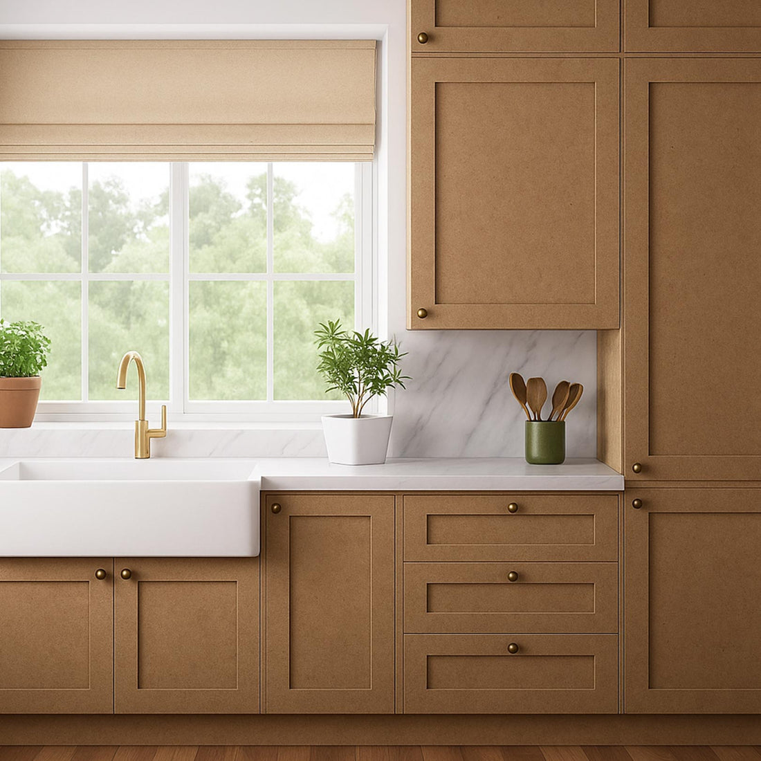 Kitchen Drawer Fronts, Shaker Style Primed – Cut-2-Size