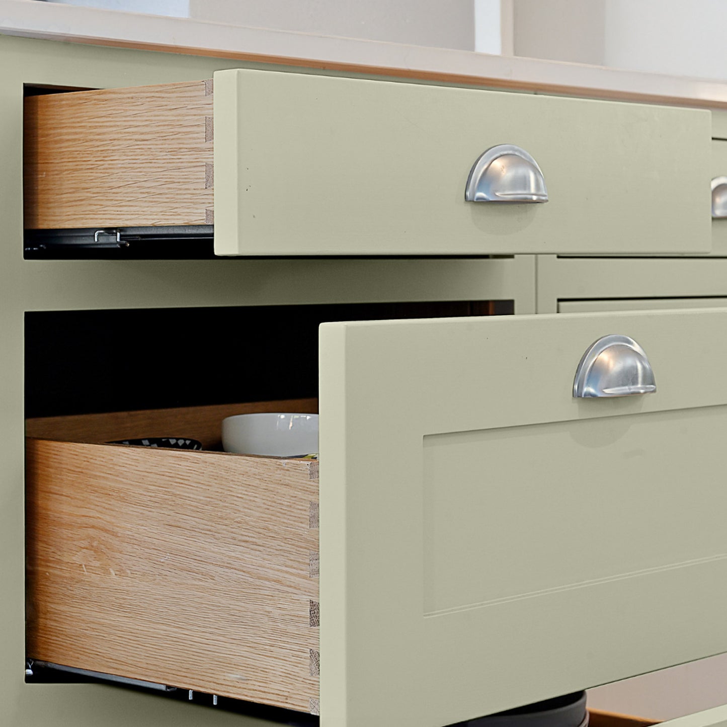 Kitchen Drawer Fronts, Shaker Style in Spring Green