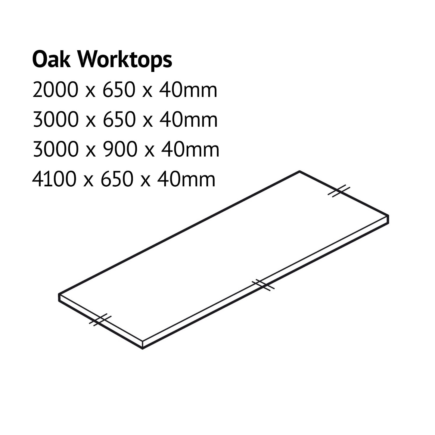 Solid Oak Worktop - Solid Timber