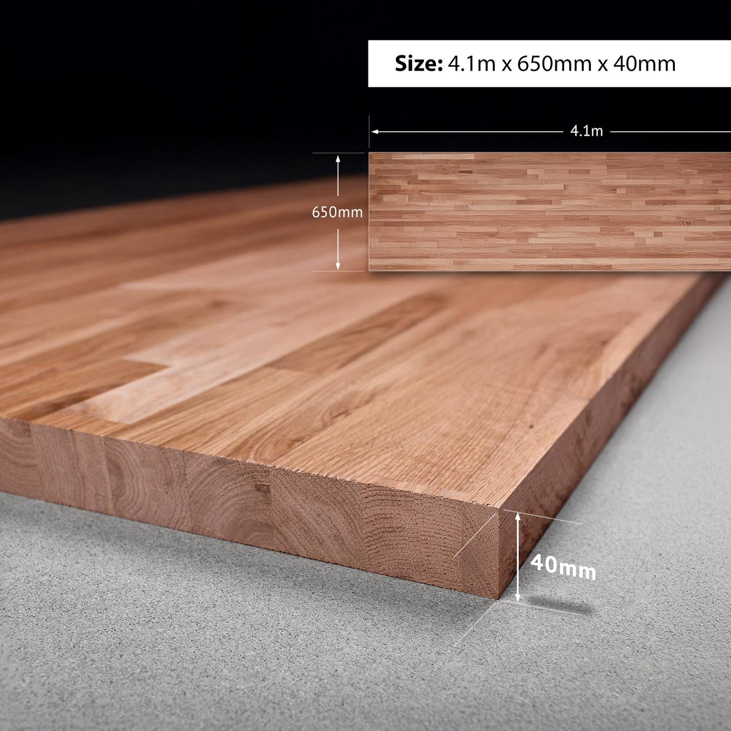 Solid Oak Worktop - Solid Timber